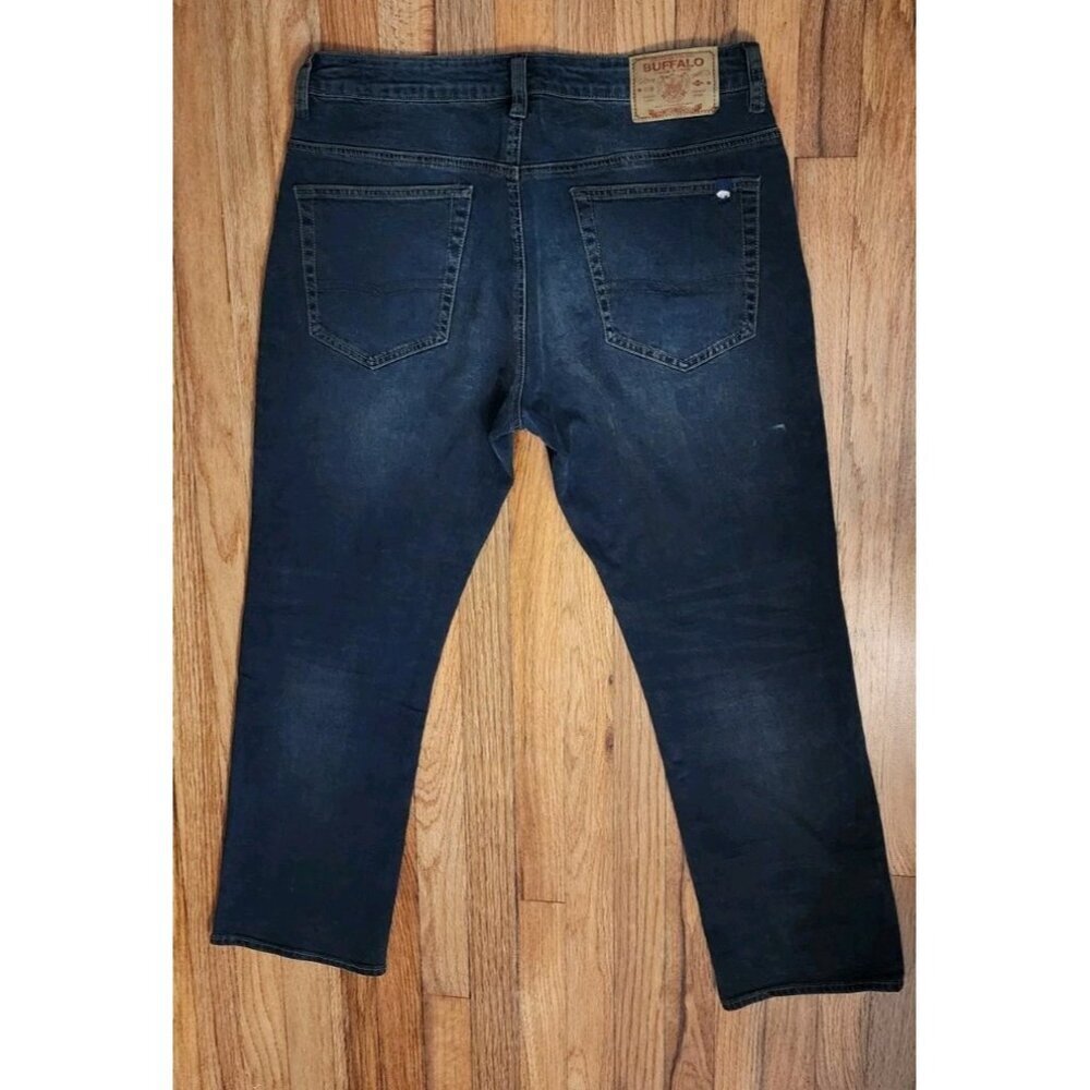 Buffalo David Bitton Jeans 36x30 Blue Relaxed Straight Stretch Driven Basic Dark - Picture 8 of 9